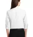 242 LW102 Port Authority Ladies 3/4-Sleeve Carefre White back view