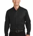 242 TS663 Port Authority Tall SuperPro Twill Shirt Black front view