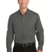 242 TS663 Port Authority Tall SuperPro Twill Shirt Sterling Grey front view
