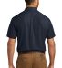 242 W101 Port Authority Short Sleeve Carefree Popl in River blue nvy back view