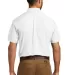 242 W101 Port Authority Short Sleeve Carefree Popl White back view