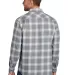 242 W668 Port Authority Plaid Flannel Shirt in G/cropnpld back view