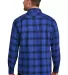 242 W668 Port Authority Plaid Flannel Shirt in Ry/bkoppld back view