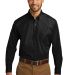 242 TW100 Port Authority Tall Long Sleeve Carefree in Deep black front view