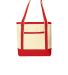 242 BG412 Port Authority Medium Cotton Canvas Boat in Nat/red front view