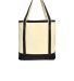 242 BG413 Port Authority Large Cotton Canvas Boat  in Nat/black back view