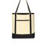242 BG413 Port Authority Large Cotton Canvas Boat  in Nat/black front view