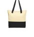 242 BG414 Port Authority Colorblock Cotton Tote in Nat/black back view