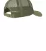242 C112 Port Authority Snapback Trucker Cap in Olive drab grn back view