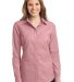 242 L653 CLOSEOUT Port Authority Ladies Chambray S in Barn red front view