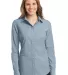 242 L653 CLOSEOUT Port Authority Ladies Chambray S Chambray Blue front view