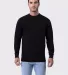 Cotton Heritage M2430 French Terry Crew Pullover Black front view