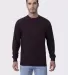 Cotton Heritage M2430 French Terry Crew Pullover Wine front view