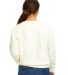 Ladies' Raglan Pullover Long Sleeve Crewneck Sweat in Tri cream back view