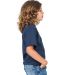 US Blanks US20001 Toddler Organic Cotton Crewneck  in Navy blue side view