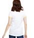 US Blanks US609 Women's Classic Ringer Tee in White/ yellow back view