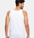 US Blanks US2408 /Unisex Poly/Cotton Tank in White back view