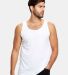 US Blanks US2408 /Unisex Poly/Cotton Tank in White front view