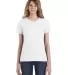 Anvil 880 by Gildan Women's Lightweight Tee in White front view