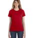 Anvil 880 by Gildan Women's Lightweight T-Shirt in True red front view