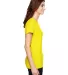 Anvil 880 by Gildan Women's Lightweight Tee in Neon yellow side view