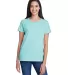 Anvil 880 by Gildan Women's Lightweight Tee in Teal ice front view