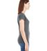 49 380VL Women's Lightweight Fitted V-Neck Tee CHARCOAL side view