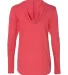 49 6759L Triblend Women's Hooded Full-Zip T-Shirt in Heather red back view