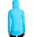 49 6759L Triblend Women's Hooded Full-Zip T-Shirt in Hthr carib blue back view