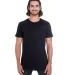 5624 Short Sleeve Long and Lean Tee in Black front view