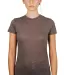 0240 Tultex Ladies Ultra Blend Tee  in Heather brown front view