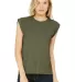 Bella Canvas 8804 Women's Flowy Muscle Tank with R HEATHER OLIVE front view