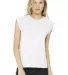 Bella Canvas 8804 Women's Flowy Muscle Tank with R WHITE front view