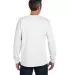 HANES 5596 Tagless Long Sleeve T-Shirt with a Pock White back view