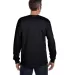 HANES 5596 Tagless Long Sleeve T-Shirt with a Pock Black back view