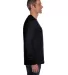HANES 5596 Tagless Long Sleeve T-Shirt with a Pock Black side view