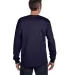 HANES 5596 Tagless Long Sleeve T-Shirt with a Pock Navy back view