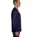 HANES 5596 Tagless Long Sleeve T-Shirt with a Pock Navy side view