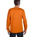 HANES 5596 Tagless Long Sleeve T-Shirt with a Pock Orange back view