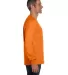 HANES 5596 Tagless Long Sleeve T-Shirt with a Pock Orange side view