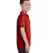 52 054Y Youth Ecosmart Jersey Polo Sport Shirt Deep Red side view