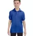 52 054Y Youth Ecosmart Jersey Polo Sport Shirt Deep Royal front view
