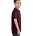 52 054Y Youth Ecosmart Jersey Polo Sport Shirt Maroon side view