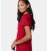 S04V Nano-T Women's V Neck T Shirts in Deep Red
