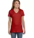 S04V Nano-T Women's V-Neck T-Shirt Deep Red front view