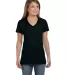 S04V Nano-T Women's V-Neck T-Shirt Black front view