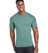 Hanes 42TB X-Temp Triblend T-Shirt with Fresh IQ o Green Clay Heather front view