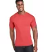 Hanes 42TB X-Temp Triblend T-Shirt with Fresh IQ o Poppy Red Heather front view