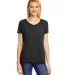 Hanes 42VT Women's V-Neck Triblend Tee with Fresh  Black Triblend front view