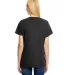 Hanes 42VT Women's V-Neck Triblend Tee with Fresh  Black Triblend back view